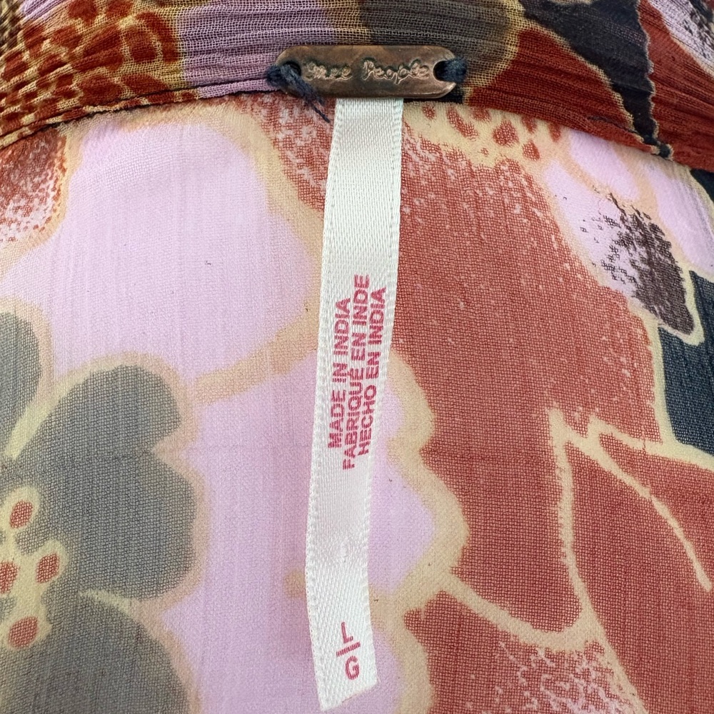 Free People Spring Floral Tunic Blouse - Picture 7 of 7